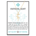 My Saint My Hero Faithful Light Three Cross Necklace | Fabulous Fashions Boutique - Omaha, NE