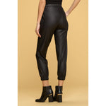 Renee C Faux Leather Joggers