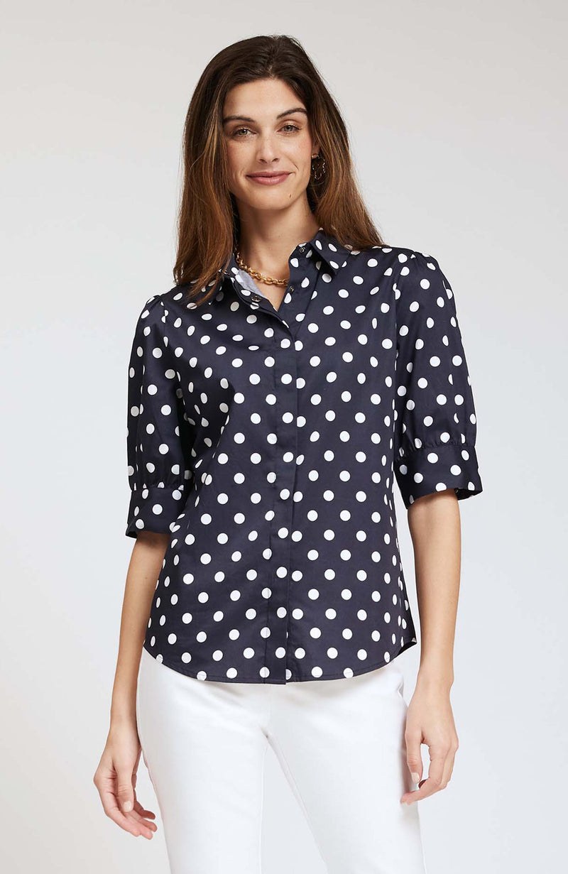 Tyler Boe Alice Poplin Dot Shirt