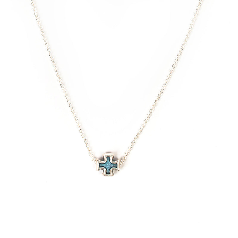 My Saint My Hero Faith Petite Necklace - Blue | Fabulous Fashions Boutique - Omaha, NE