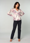 Lovestitch Sheer Floral Long Sleeve Blouse