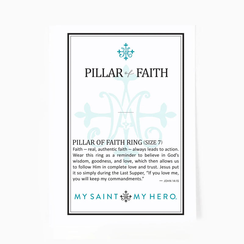My Saint My Hero Petite Pillar of Faith Ring