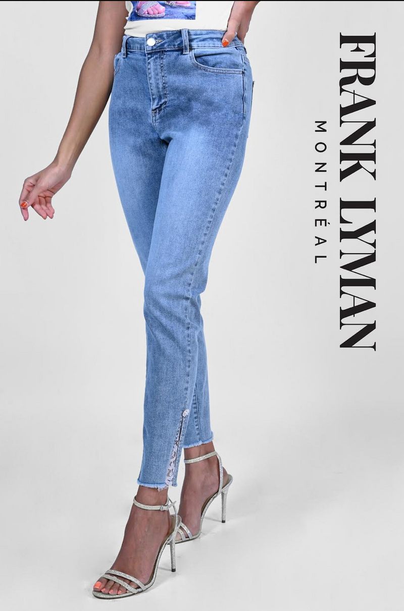 Frank Lyman Lace and Rhinestone Jeans Style# 223428U