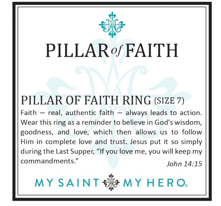 My Saint My Hero Pillar of Faith Ring | Fabulous Fashions Boutique - Omaha, NE